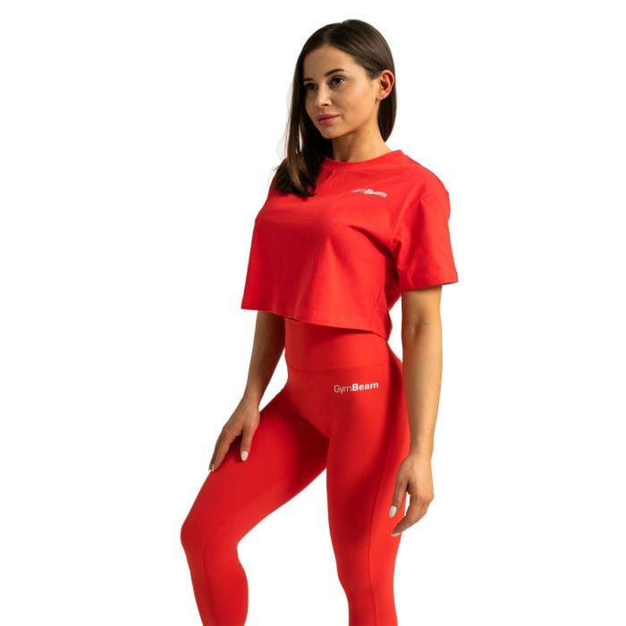 Ženska majica Limitless Cropped Hot Red - GymBeam L