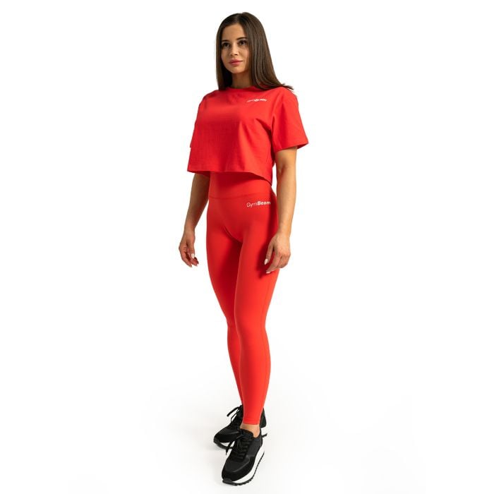 Ženska majica Limitless Cropped Hot Red - GymBeam L