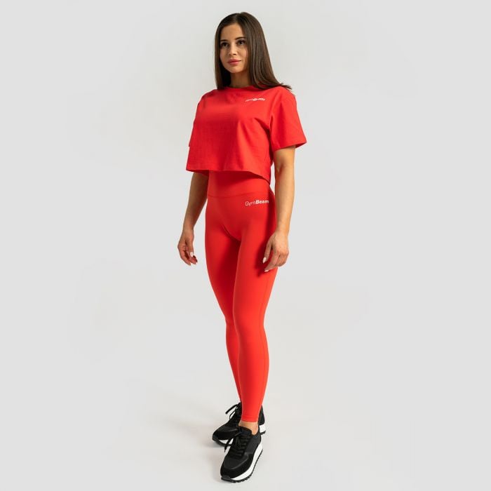 Ženska majica Limitless Cropped Hot Red - GymBeam L