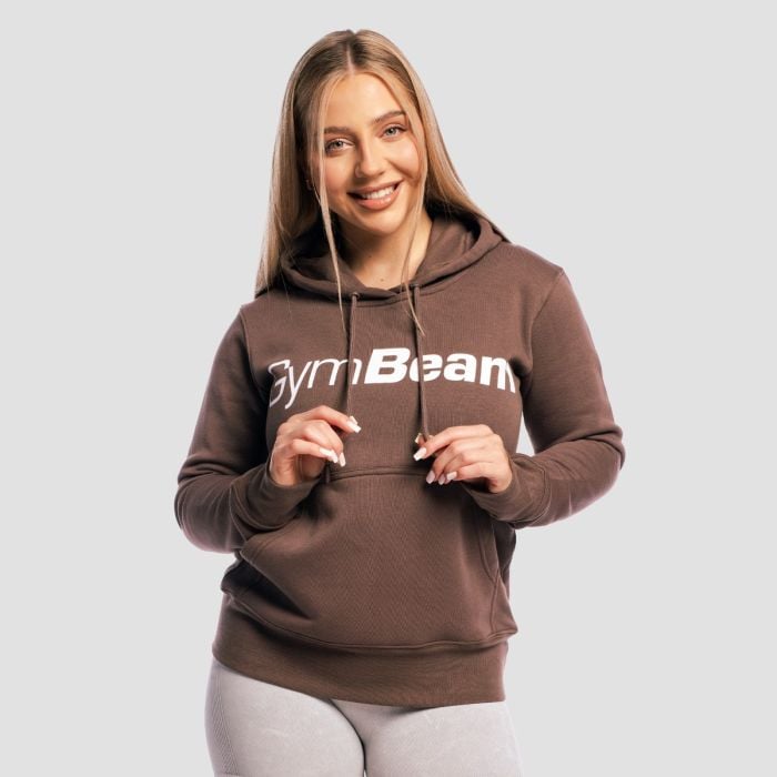 Ženski pulover s kapuco Athlete Cocoa - GymBeam XXL