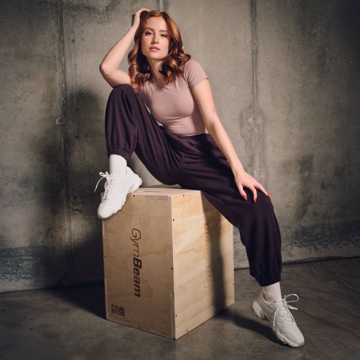 Ženska trenirka Aura Tee Brown - GymBeam XL