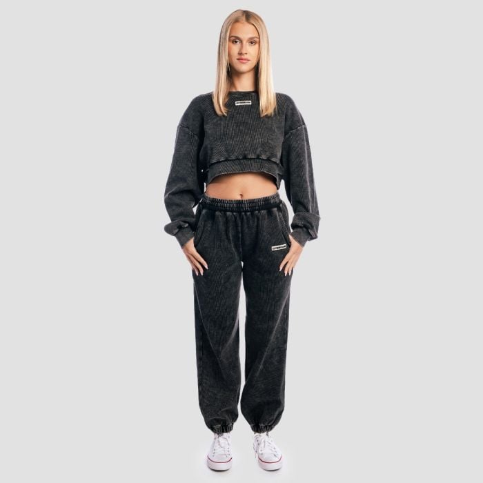 Ženska trenirka Aura Washed Black - GymBeam S
