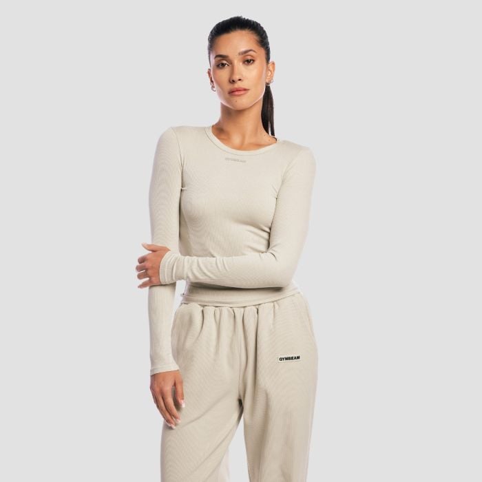 Ženska majica z dolgimi rokavi Aura Grey - GymBeam XS