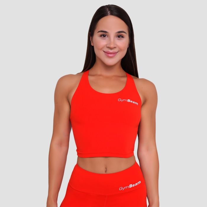 Ženski športni top BEAT Tangerine - GymBeam XL