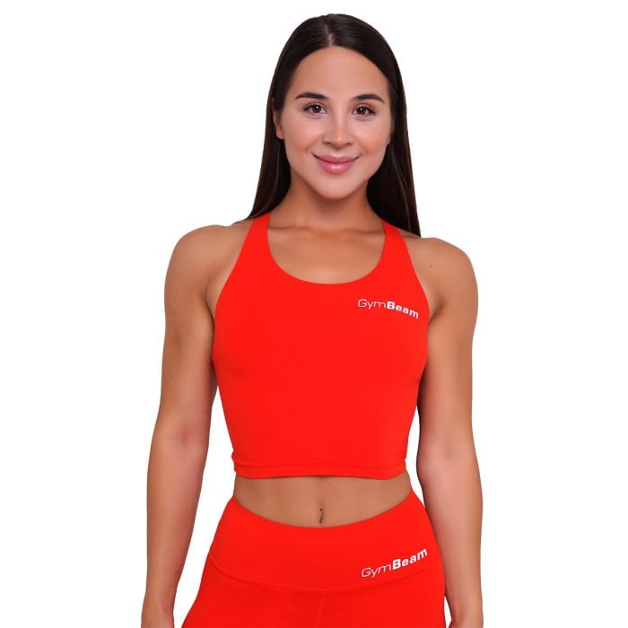 Ženski športni top BEAT Tangerine - GymBeam XL