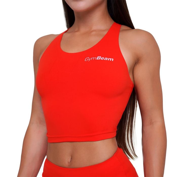 Ženski športni top BEAT Tangerine - GymBeam XL