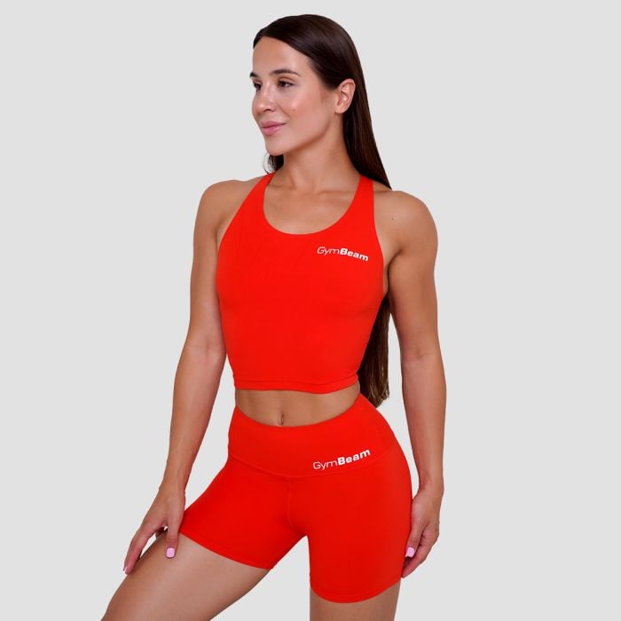 Ženski športni top BEAT Tangerine - GymBeam XL