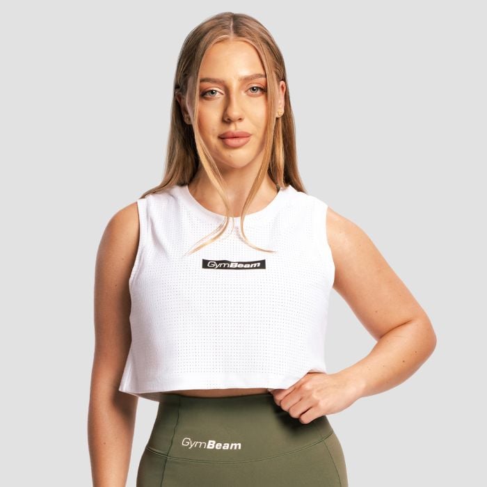 Ženski top Combat White - GymBeam S