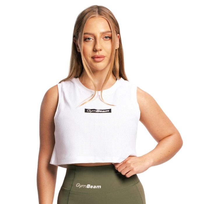 Ženski top Combat White - GymBeam S