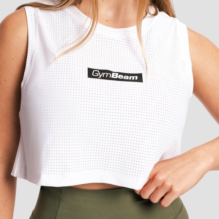 Ženski top Combat White - GymBeam S