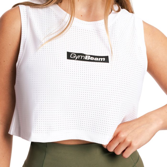 Ženski top Combat White - GymBeam S