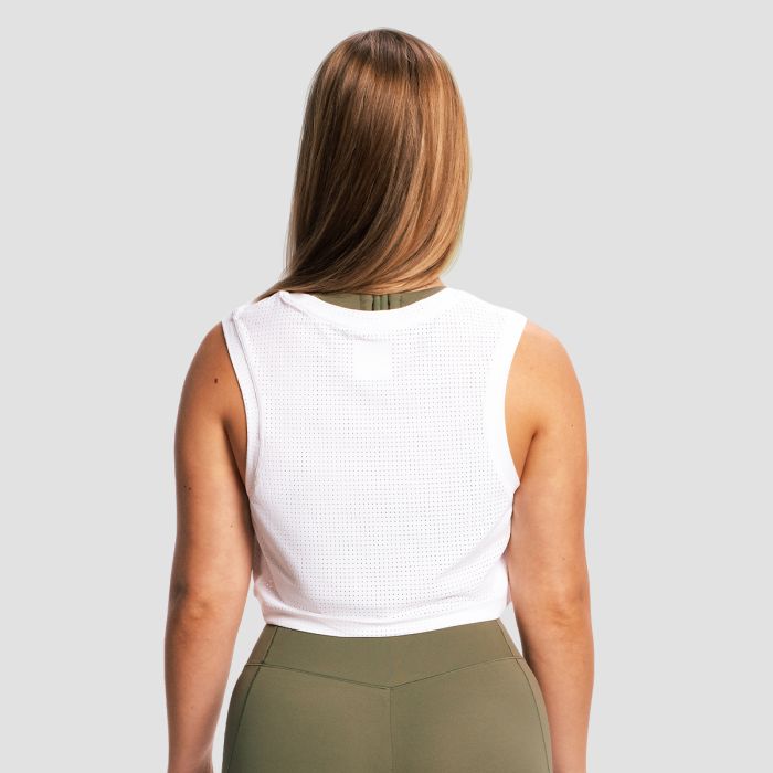 Ženski top Combat White - GymBeam S