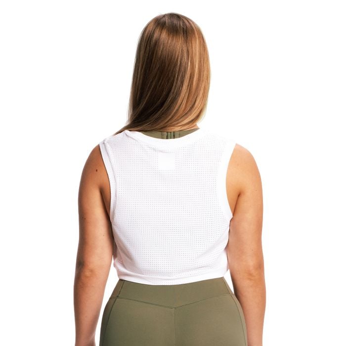 Ženski top Combat White - GymBeam S