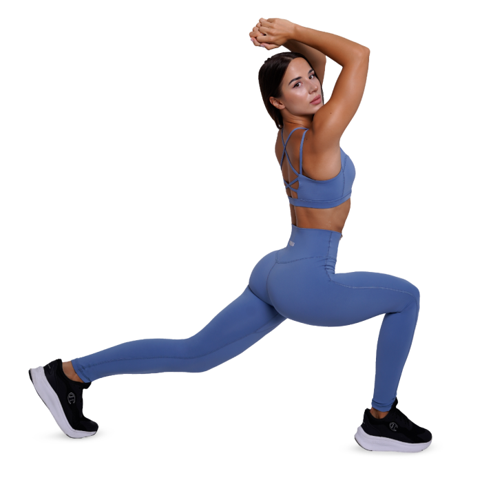 Ženske športne pajkice FIT Steel Blue - GymBeam M