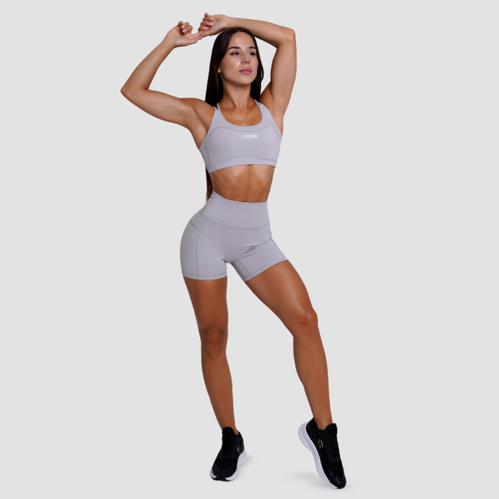 Ženske kratke hlače FIT Mist Grey - GymBeam L