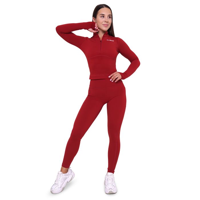 Ženska športna majica Ignite Dark Red - GymBeam L