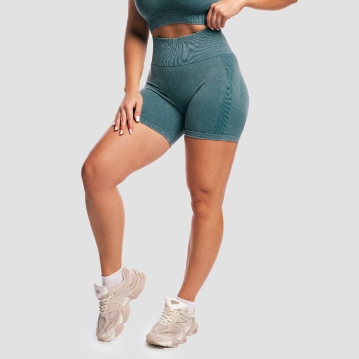 Ženske brezšivne kratke hlače Lift Petrol - GymBeam L