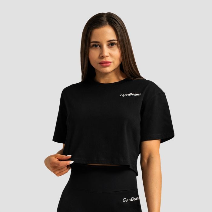 Ženska majica Limitless Cropped Black - GymBeam
