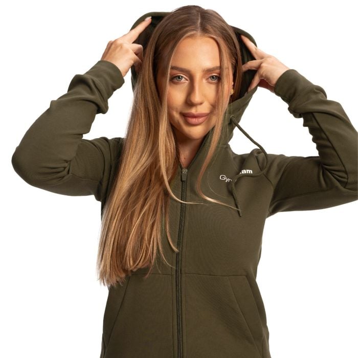 Ženska Zip Up jopica Limitless Espresso - GymBeam L