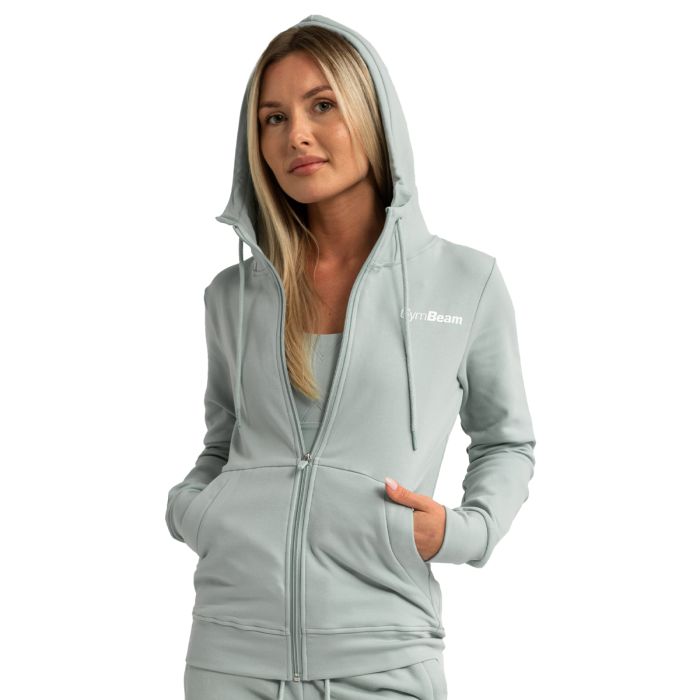 Ženska Zip Up jopica Limitless Eucalypt - GymBeam M