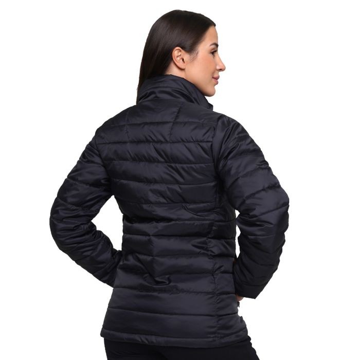 Ženska jakna Puffer Black/Orange - GymBeam L