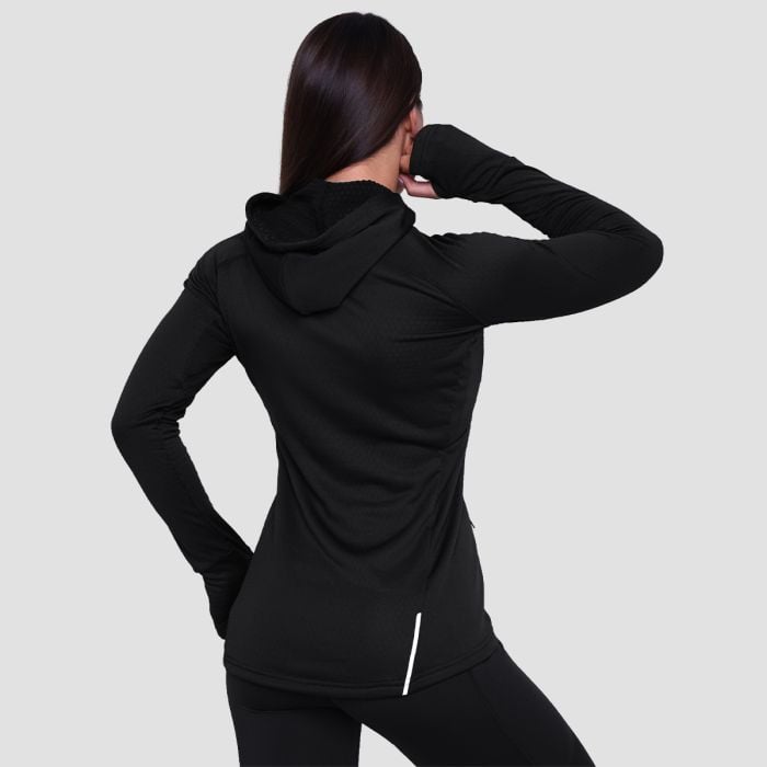Ženski tekaški pulover Pulse 1/2 Zip Black - GymBeam M