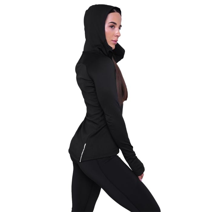 Ženski tekaški pulover Pulse 1/2 Zip Black - GymBeam M