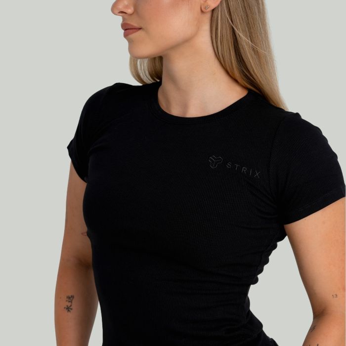 Ženska majica Ribbed Tee Black - STRIX M