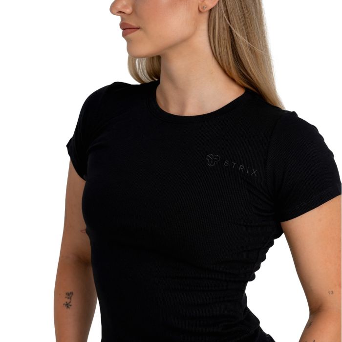 Ženska majica Ribbed Tee Black - STRIX M