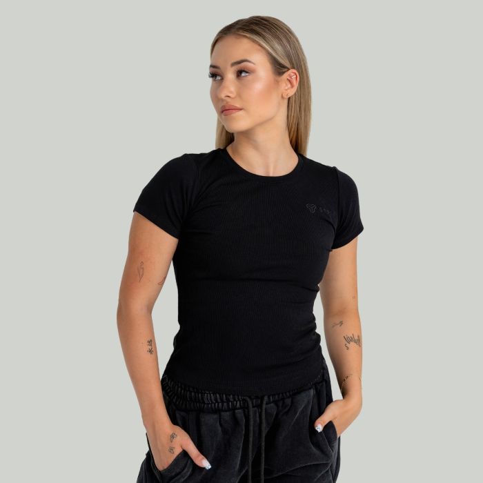 Ženska majica Ribbed Tee Black - STRIX M