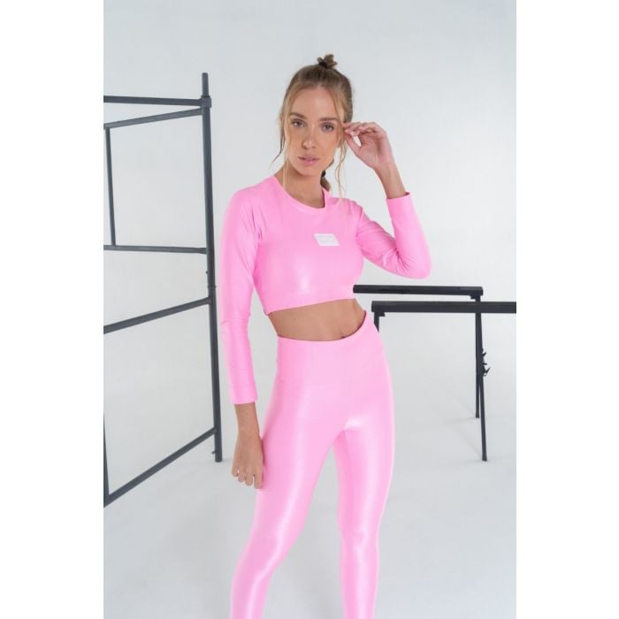 Ženska majica Essentials Crop Top Pink - LABELLAMAFIA