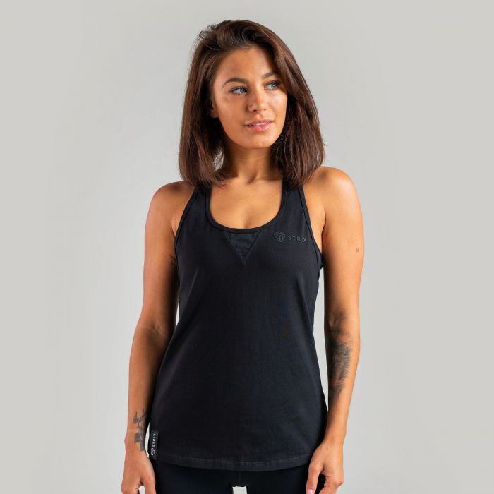 Ženska majica brez rokavov Essential Black - STRIX