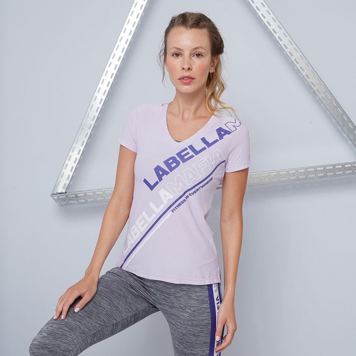 Ženska kratka majica Block Purple - LABELLAMAFIA