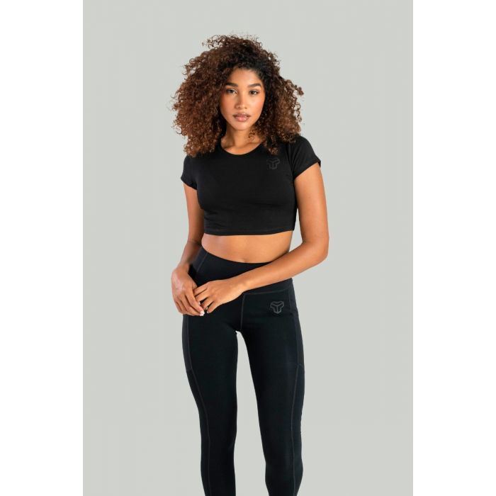 Ženski crop top Essential Black - STRIX L