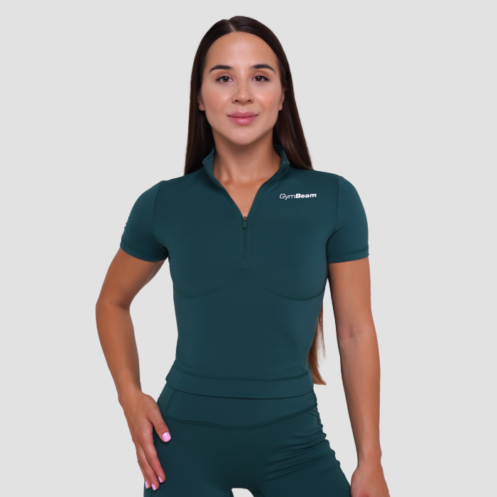 Ženska kratka majica Ignite Dark Green - GymBeam M
