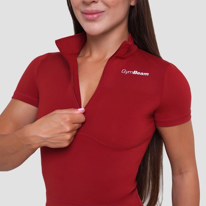 Ženska kratka majica Ignite Dark Red - GymBeam XXL