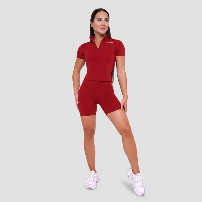 Ženska kratka majica Ignite Dark Red - GymBeam XXL