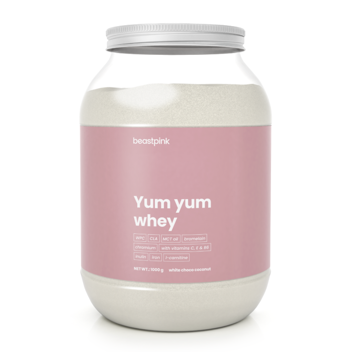 Yum Yum Whey - BeastPink + darili 1000 g - vanilja sladoled