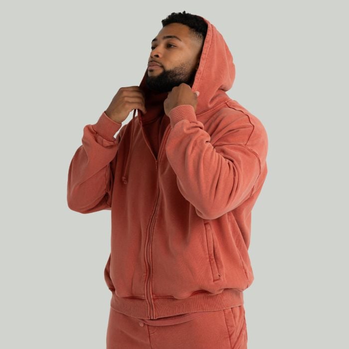 Jopica s kapuco Washed Terra - STRIX XL