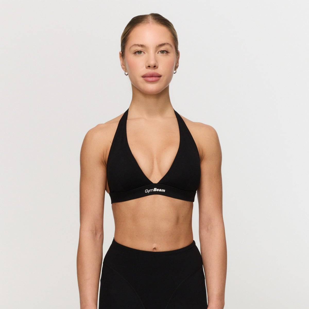 Športni nedrček Halter Fierce Black - GymBeam