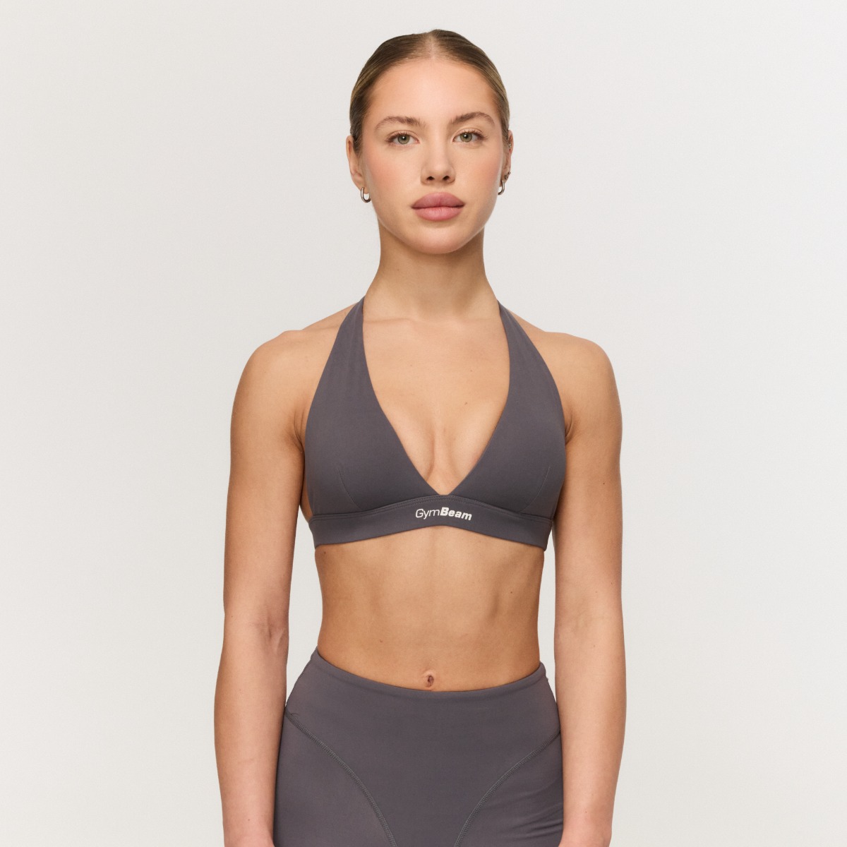 Športni nedrček Halter Fierce Grey - GymBeam