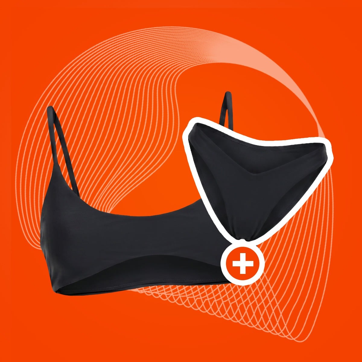 Ženski Bikini top HAWAII Black - GymBeam + darilo
