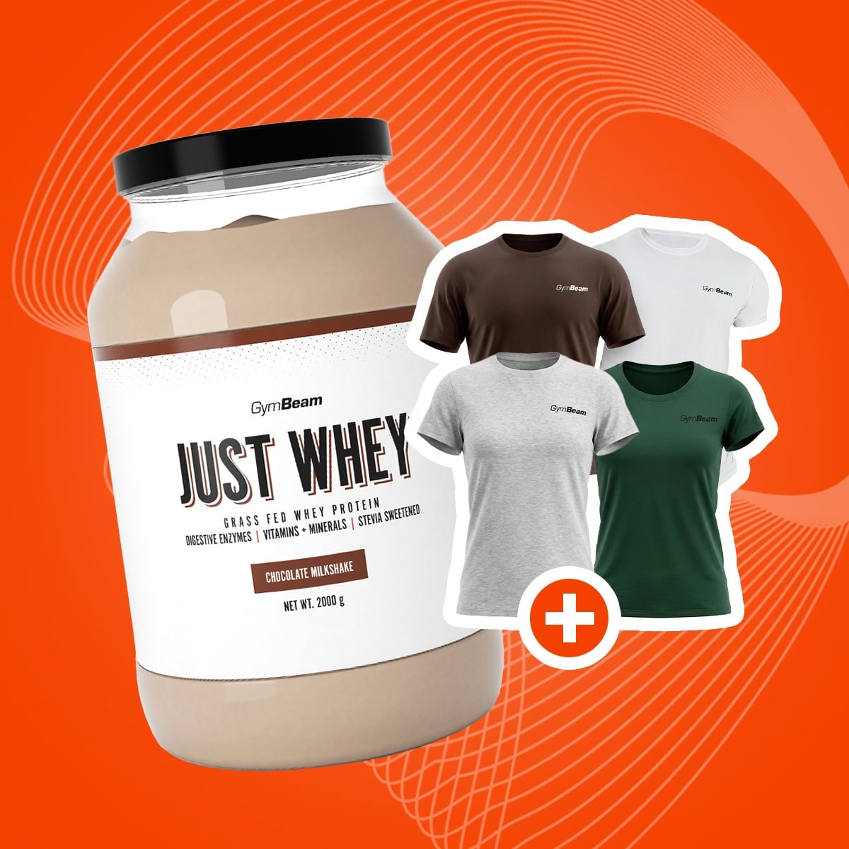 Just Whey beljakovine iz mleka krav proste reje - GymBeam + darilo