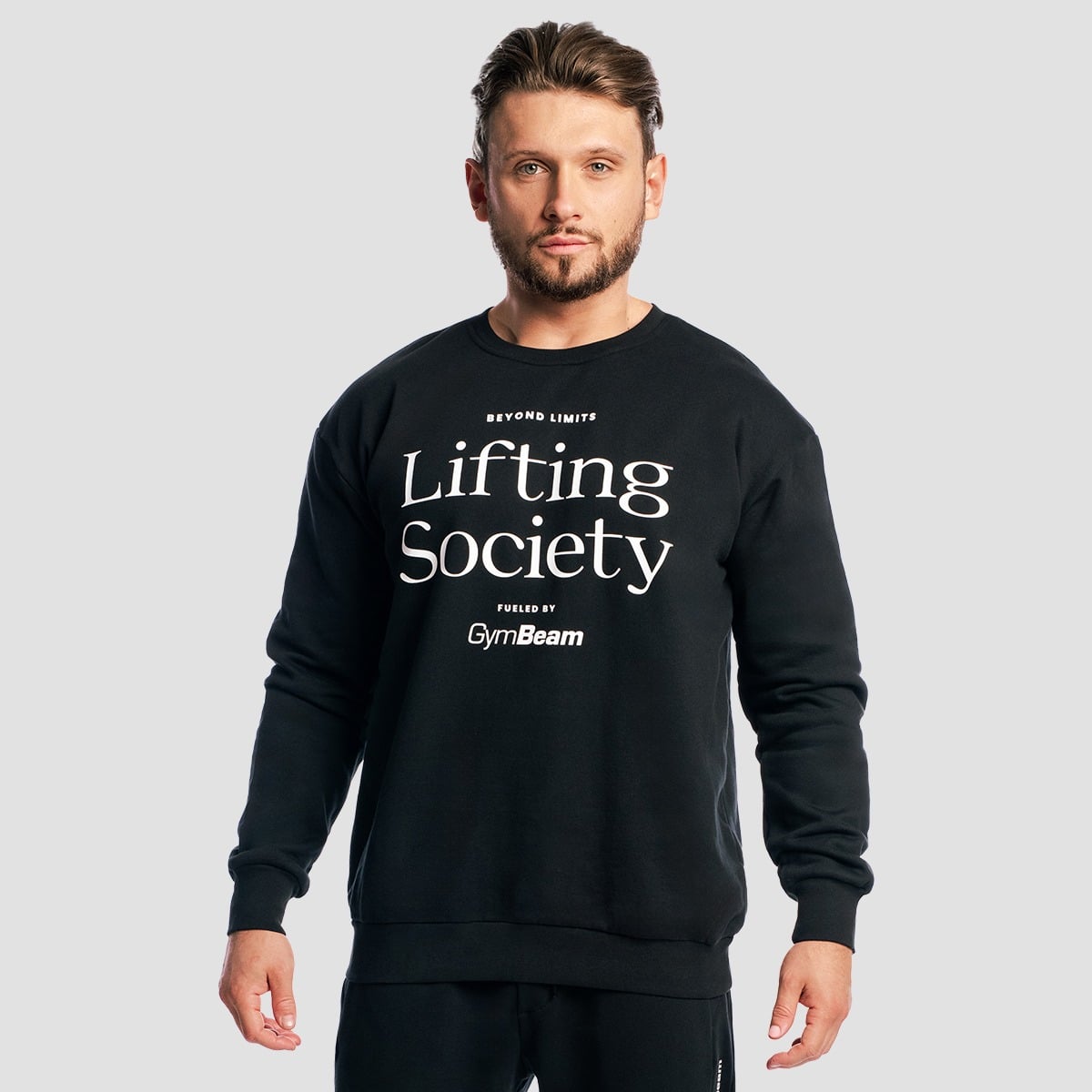 Pulover Lifting Society Black - GymBeam