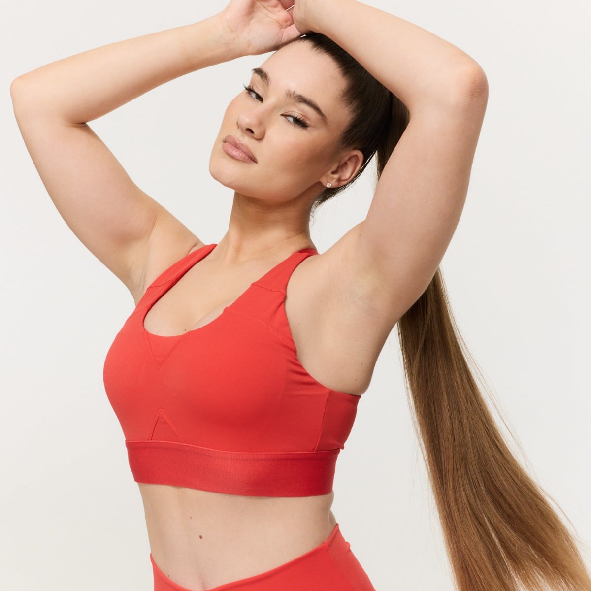 Športni nedrček Limitless Hot Red - GymBeam