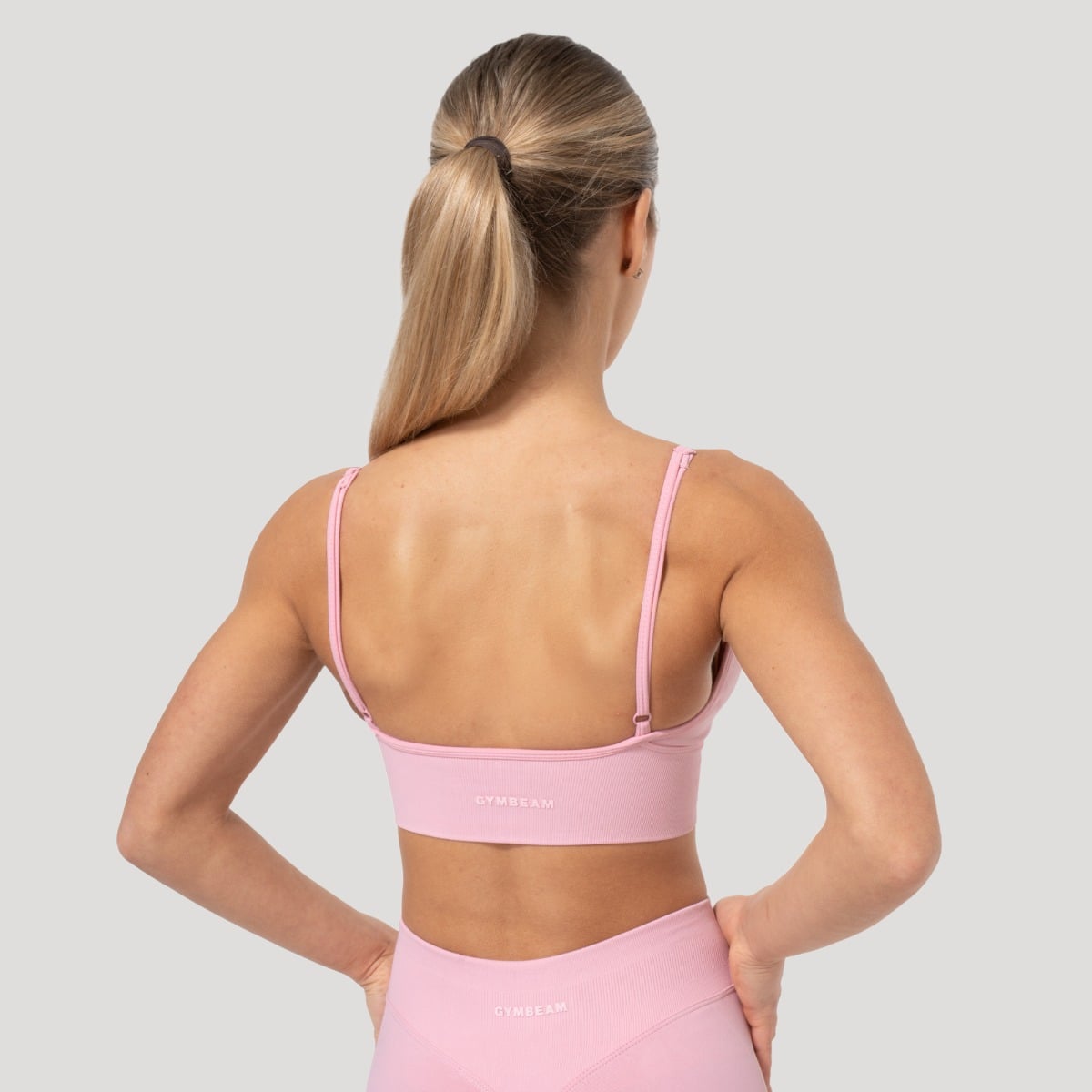 Športni nedrček Luma Baby Pink - GymBeam