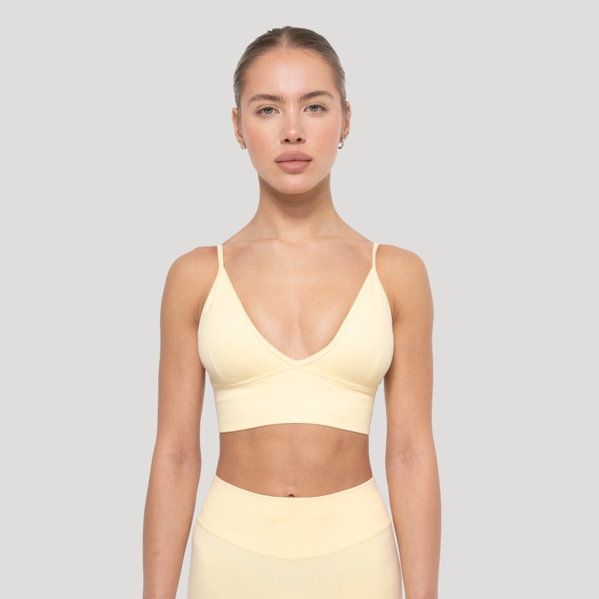 Športni nedrček Luma Butter Yellow - GymBeam