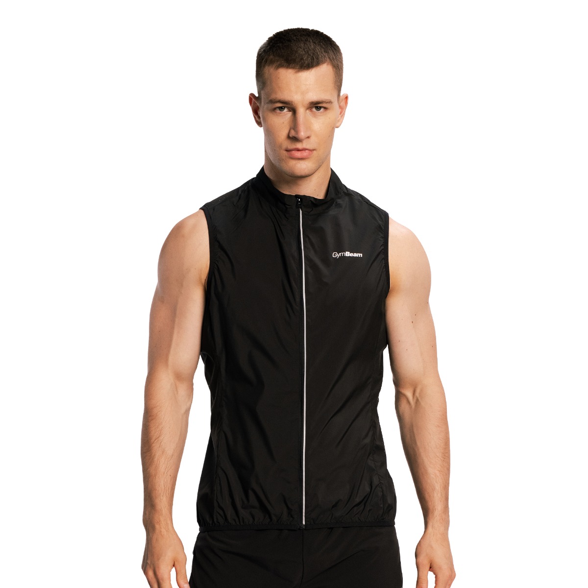GymBeam Moški tekaški brezrokavnik Pulse X Black - Velikost: XL | Barva: čierna | Teža: 0,103 g | Pakiranje: 80 · záber 6