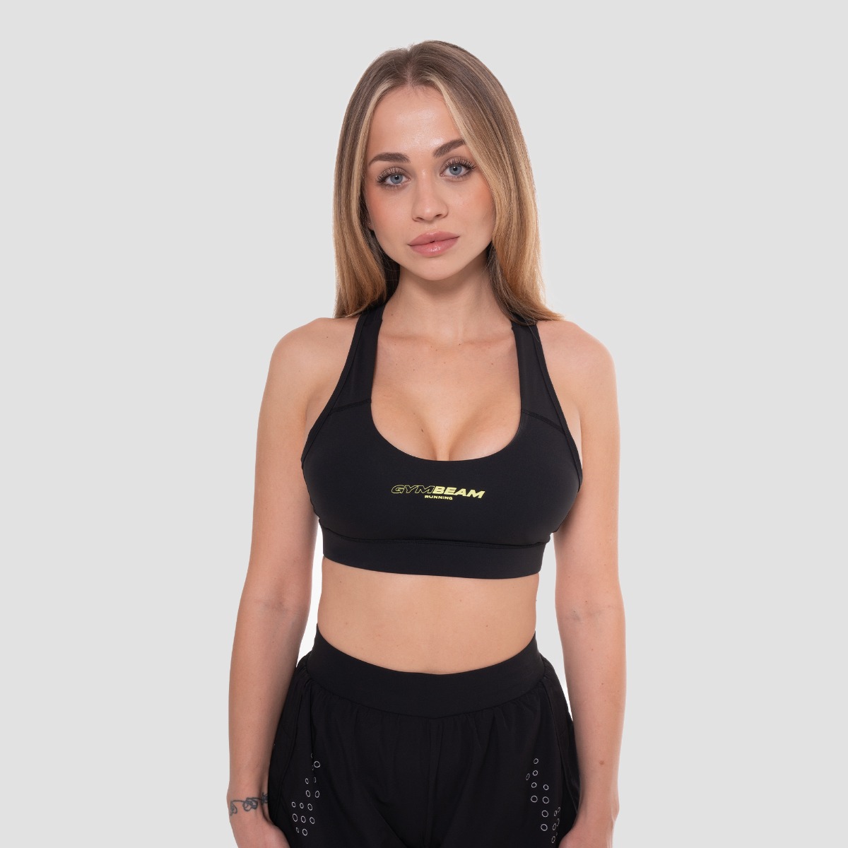 Športni nedrček Pace Black - GymBeam