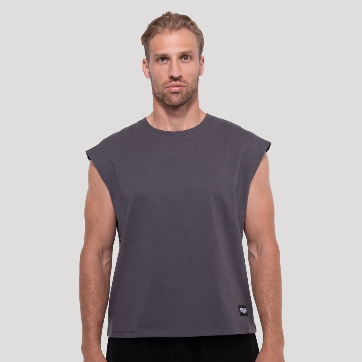 Majica brez rokavov Persistence Gray - GymBeam